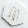 Mini Gemstone Threaders - Sunny Day Earrings Bijou by SAM Sterling Silver Peridot