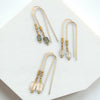 Mini Gemstone Threaders - Dark Forest Earrings Bijou by SAM