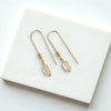 Mini Gemstone Threaders - Dark Forest Earrings Bijou by SAM Gold Fill Citrine