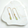 Mini Gemstone Threaders - Sunny Day Earrings Bijou by SAM Gold Fill Peridot