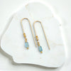 Mini Gemstone Threaders - Sunny Day Earrings Bijou by SAM Gold Fill Blue Apatite
