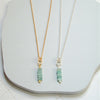 Amazonite Necklace in Silver or Gold Necklace Bijou by SAM Gold Fill