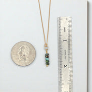 Turquoise Necklace - Silver or Gold Necklace Bijou by SAM