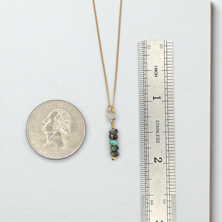 Turquoise Necklace - Silver or Gold Necklace Bijou by SAM