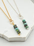 Turquoise Necklace - Silver or Gold Necklace Bijou by SAM Gold Fill
