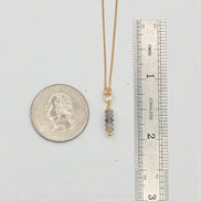 Small Moonstone Necklace - Silver or Gold Necklace Bijou by SAM