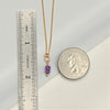 Ametyst Necklace - Silver or Gold Necklace Bijou by SAM