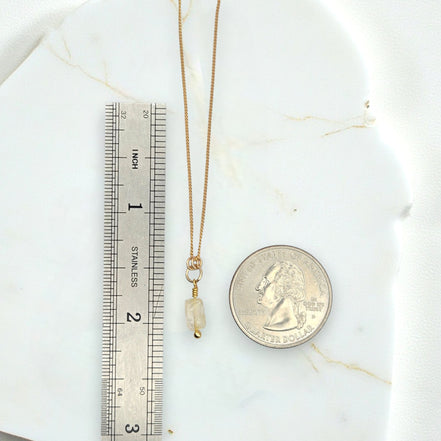 Petite Peridot Necklace - Silver or Gold Necklace Bijou by SAM