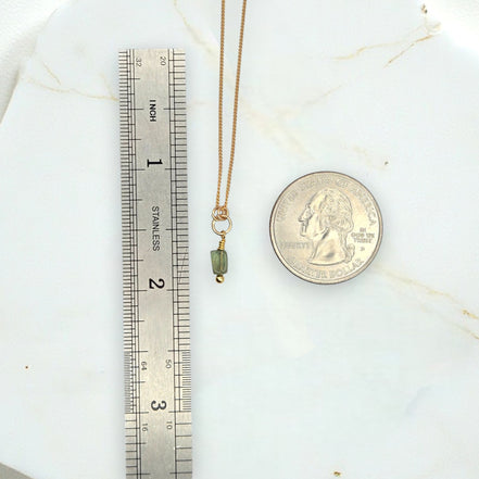 Green Apatite Necklace - Silver or Gold Necklace Bijou by SAM