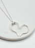 Open Heart Necklace - Silver & Silver Necklace Bijou by SAM