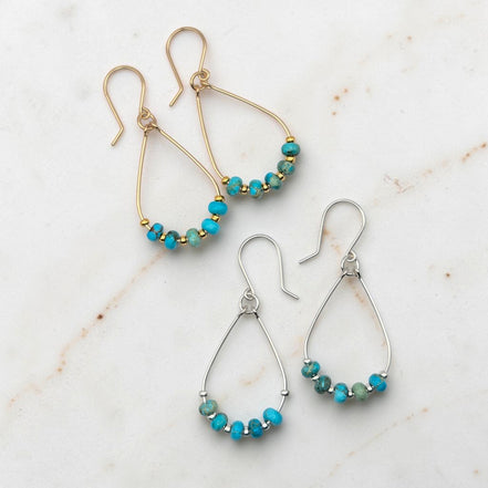 Lane - Turquoise Earrings in Gold or Silver