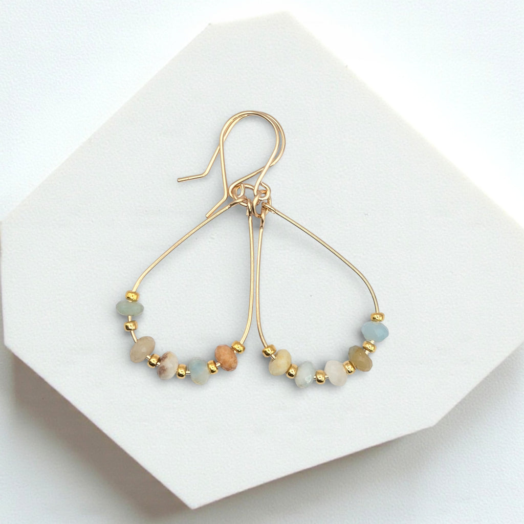 Lane - Gold & Amazonite Earrings Bijou by SAM Gold Fill