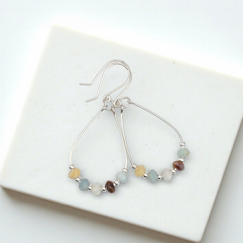 Lane - Silver & Amazonite Earrings Bijou by SAM Sterling Silver
