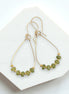 Lane - Green Jade in Silver or Gold Earrings Bijou by SAM Gold Fill