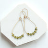 Lane - Green Jade in Silver or Gold Earrings Bijou by SAM Gold Fill