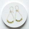 Lane - Green Jade in Silver or Gold Earrings Bijou by SAM Gold-plated