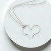 Open Heart Necklace - Silver & Silver Necklace Bijou by SAM