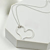 Open Heart Necklace - Silver & Silver Necklace Bijou by SAM