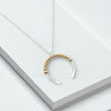 Necklace - Silver & Gold Open Circle Necklace Bijou by SAM