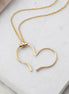 Open Heart Necklace - Gold Chain & Pendant