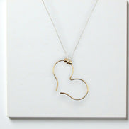 Open Heart Necklace - Gold with Gold Necklace Bijou by SAM
