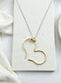 Open Heart Necklace - Gold with Gold Necklace Bijou by SAM
