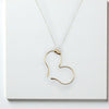 Open Heart Necklace - Gold with Gold Necklace Bijou by SAM