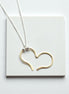 Open Heart Necklace - Gold with Silver Necklace Bijou by SAM