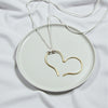 Open Heart Necklace - Gold with Silver Necklace Bijou by SAM