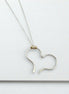 Open Heart Necklace - Silver & Gold Necklace Bijou by SAM