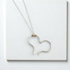 Open Heart Necklace - Silver & Gold Necklace Bijou by SAM