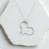 Open Heart Necklace - Silver & Gold Necklace Bijou by SAM