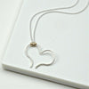 Open Heart Necklace - Silver & Gold Necklace Bijou by SAM