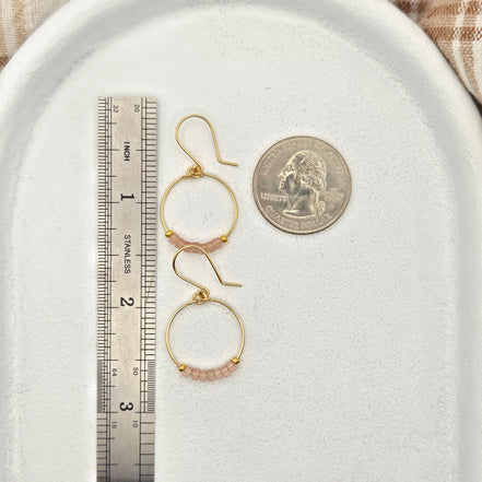 Blush Hoops Earrings Bijou by SAM