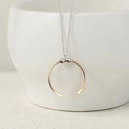 Necklace - Silver with Gold Pendant