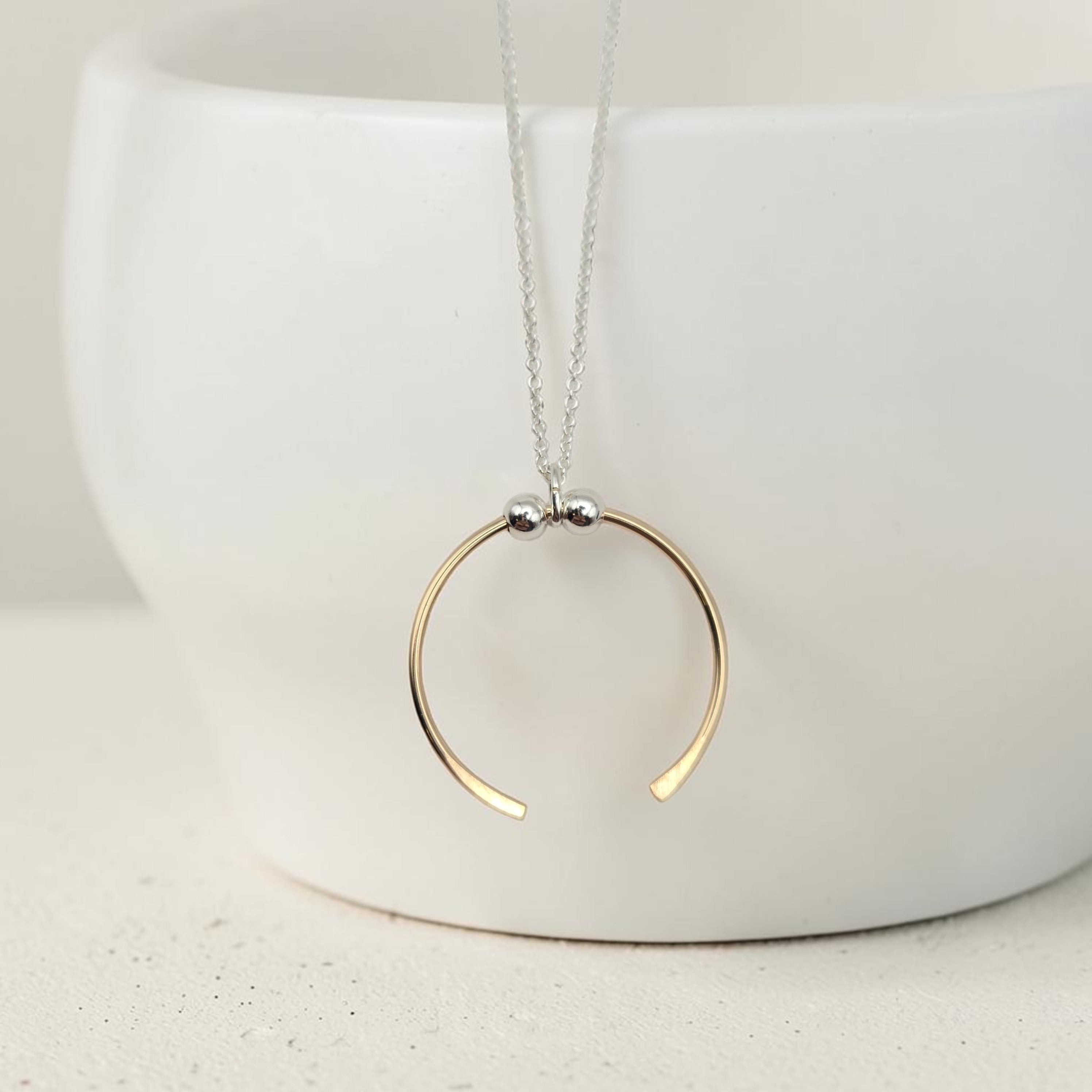 Necklace - Silver with Gold Pendant