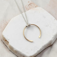 Necklace - Silver with Gold Pendant