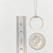Necklace - Silver with Gold Pendant