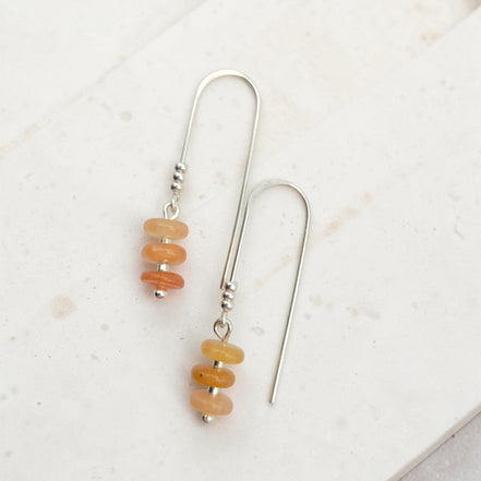 Solar Flare Threader Earrings