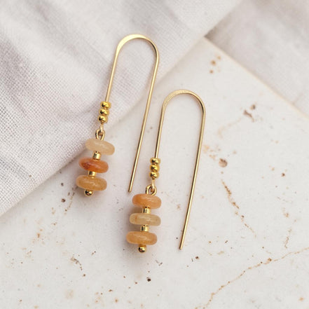Solar Flare Threader Earrings