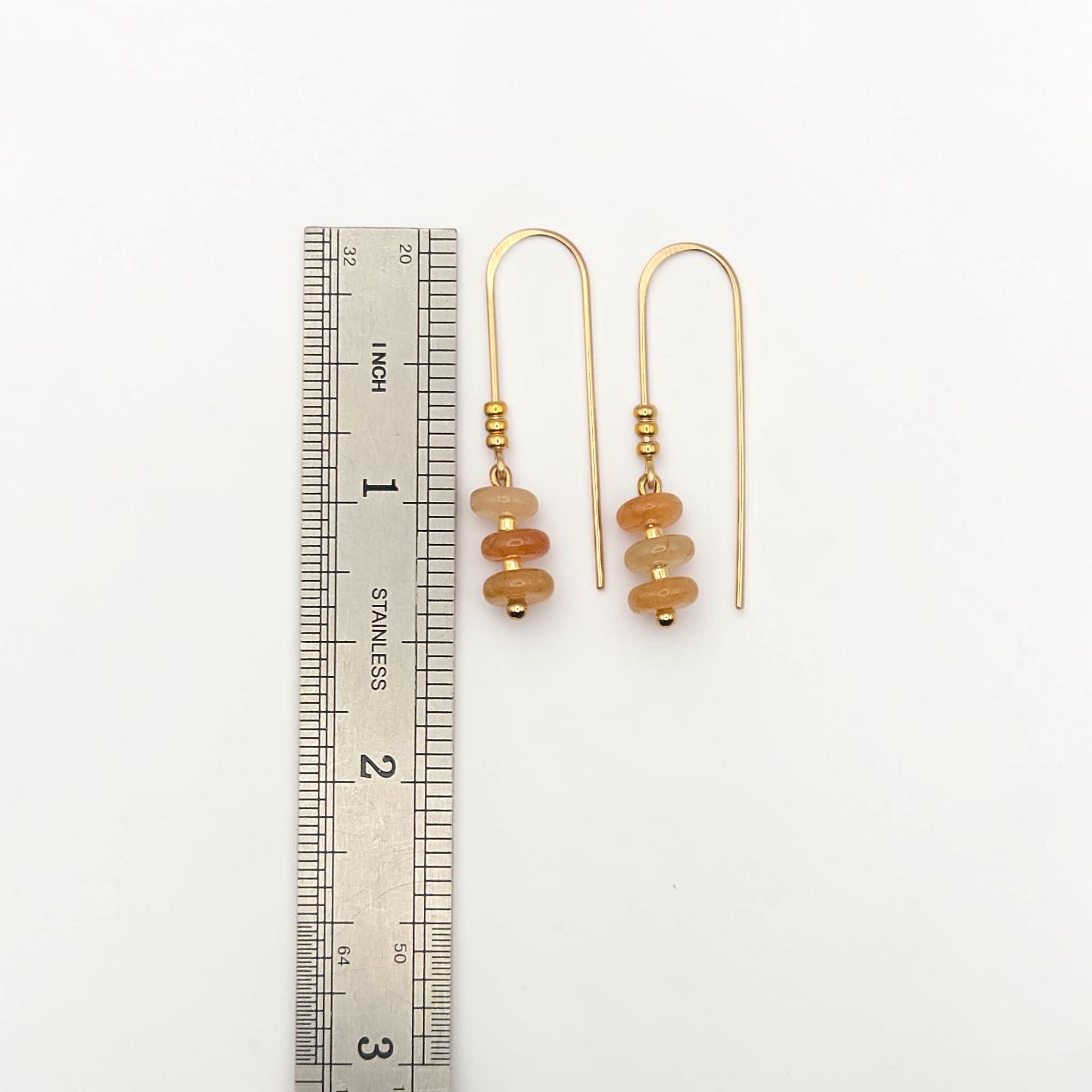 Solar Flare Threader Earrings