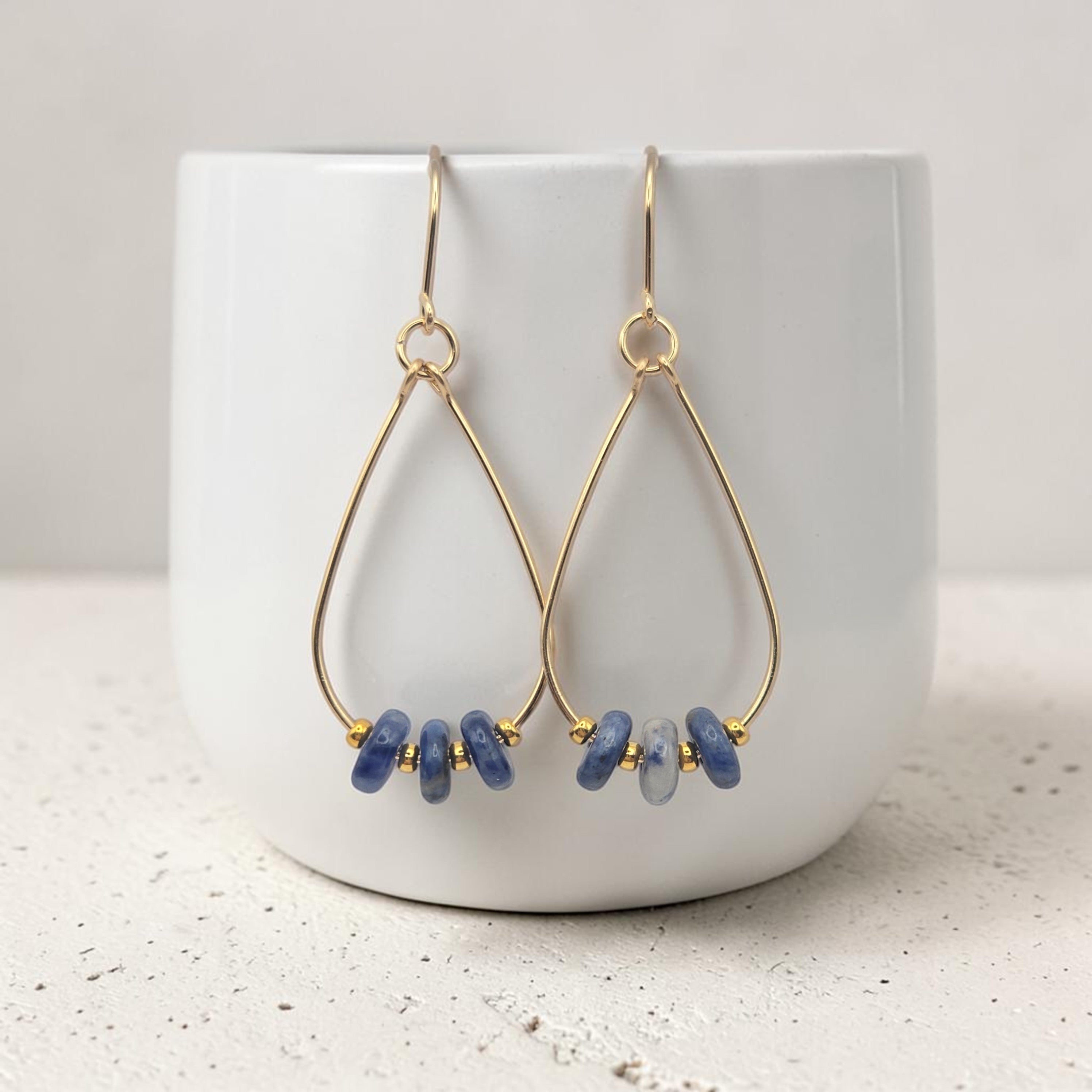 Milky Way Teardrop Hoop Earrings