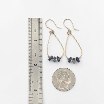 Milky Way Teardrop Hoop Earrings