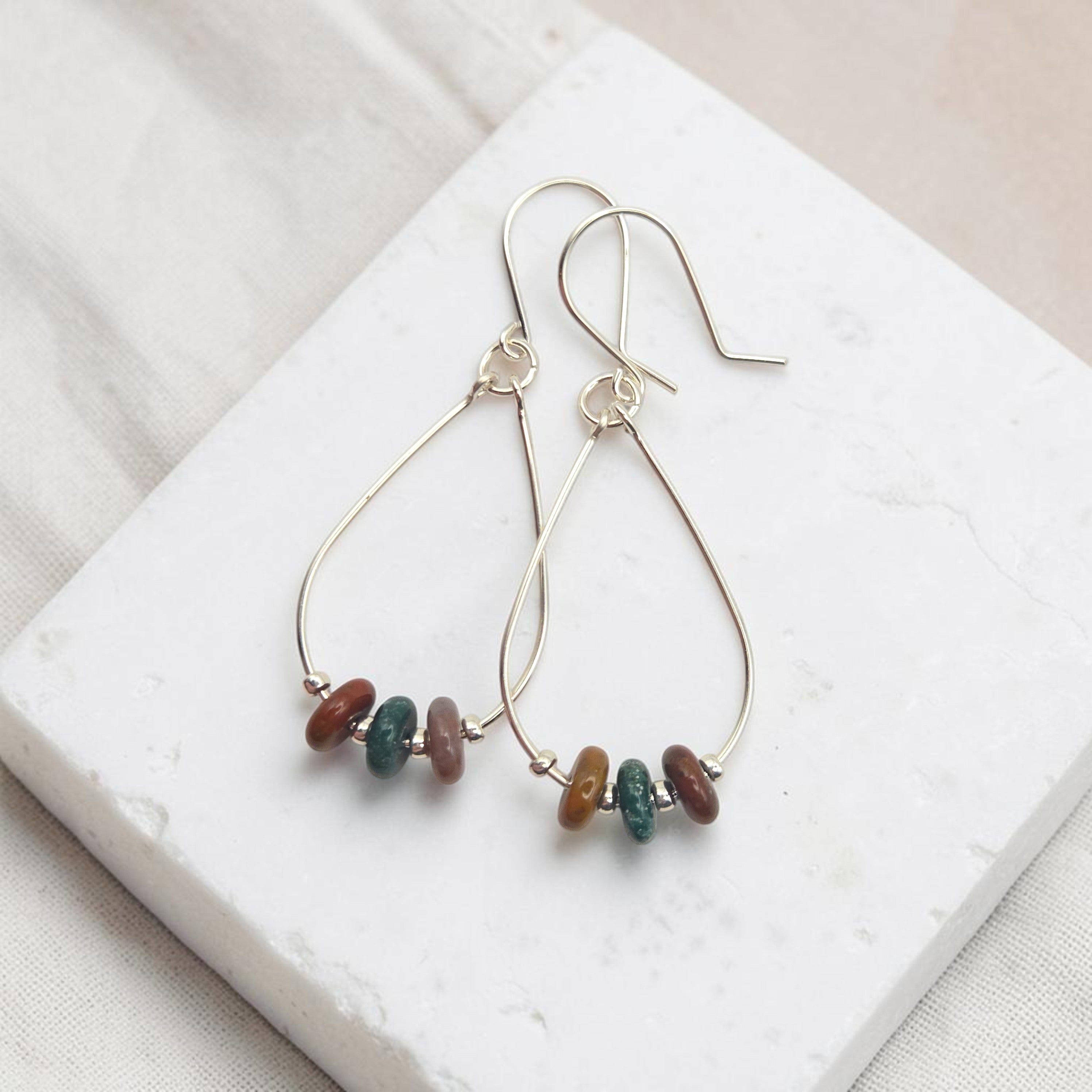 Nebula Teardrop Hoop Earrings
