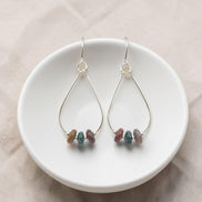 Nebula Teardrop Hoop Earrings