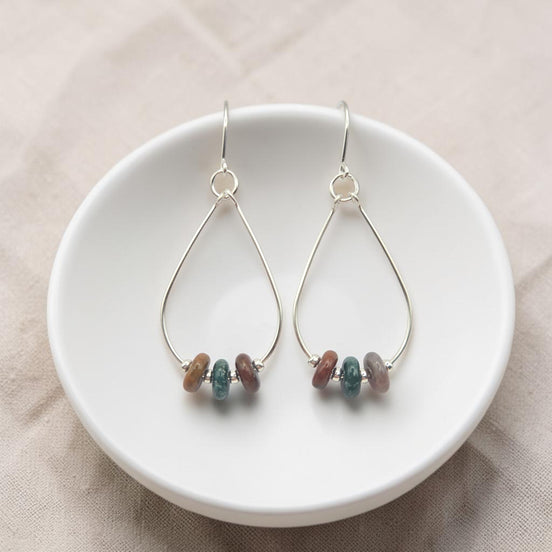 Nebula Teardrop Hoop Earrings