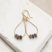 Nebula Teardrop Hoop Earrings