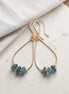 Deep Sky Teardrop Hoop Earring
