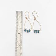 Deep Sky Teardrop Hoop Earring