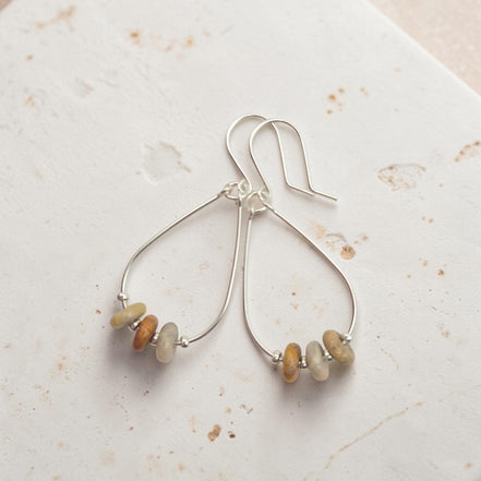 Stardust Teardrop Hoop Earrings
